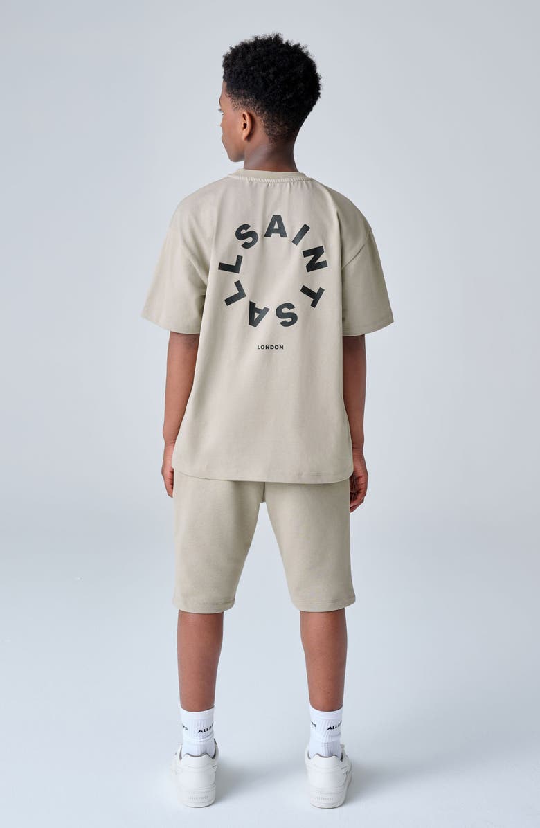 smALLSAINTS by ALLSAINTS Kids' Tierra T-Shirt & Shorts Set, Alternate, color, Light Brown