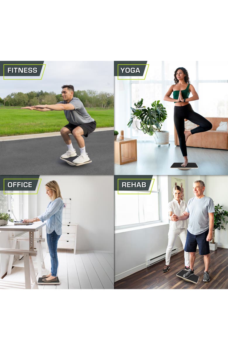 ProsourceFit Wooden Rocker Board, Alternate, color, Wooden