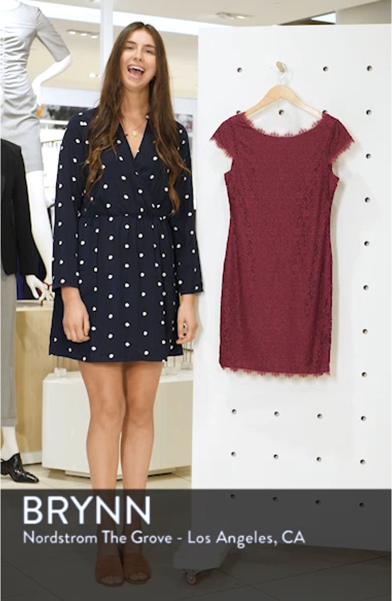 Cap Sleeve Lace Sheath Dress, sales video thumbnail