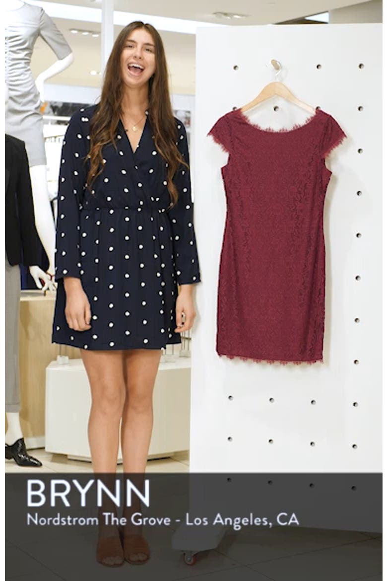 Cap Sleeve Lace Sheath Dress video