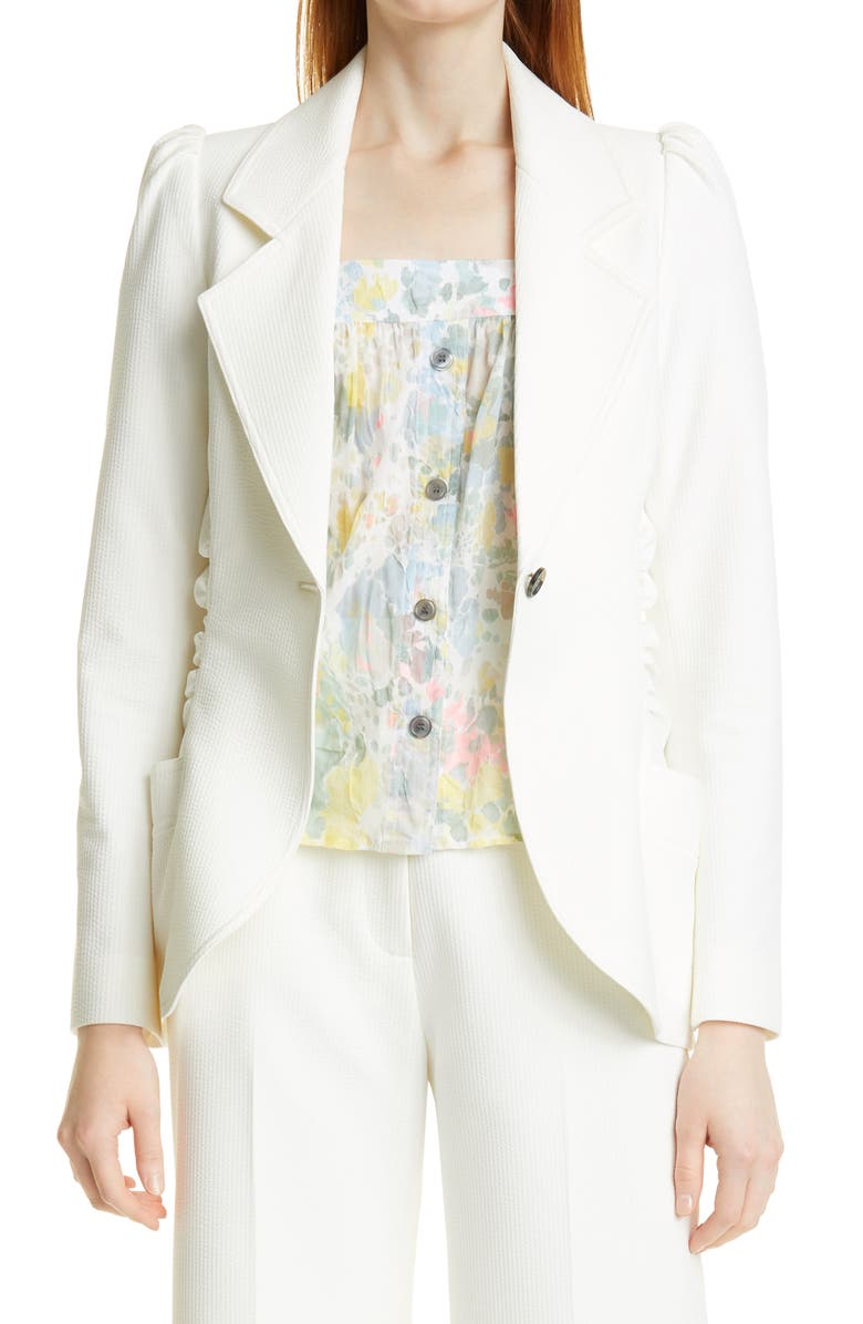 Smythe Ruched Blazer, Main, color,