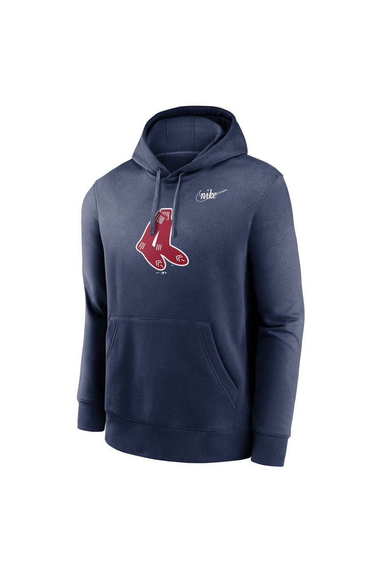 Men's Nike Navy Boston Red Sox Cooperstown Collection Logo Club Pullover Hoodie, Alternate, color, Navy