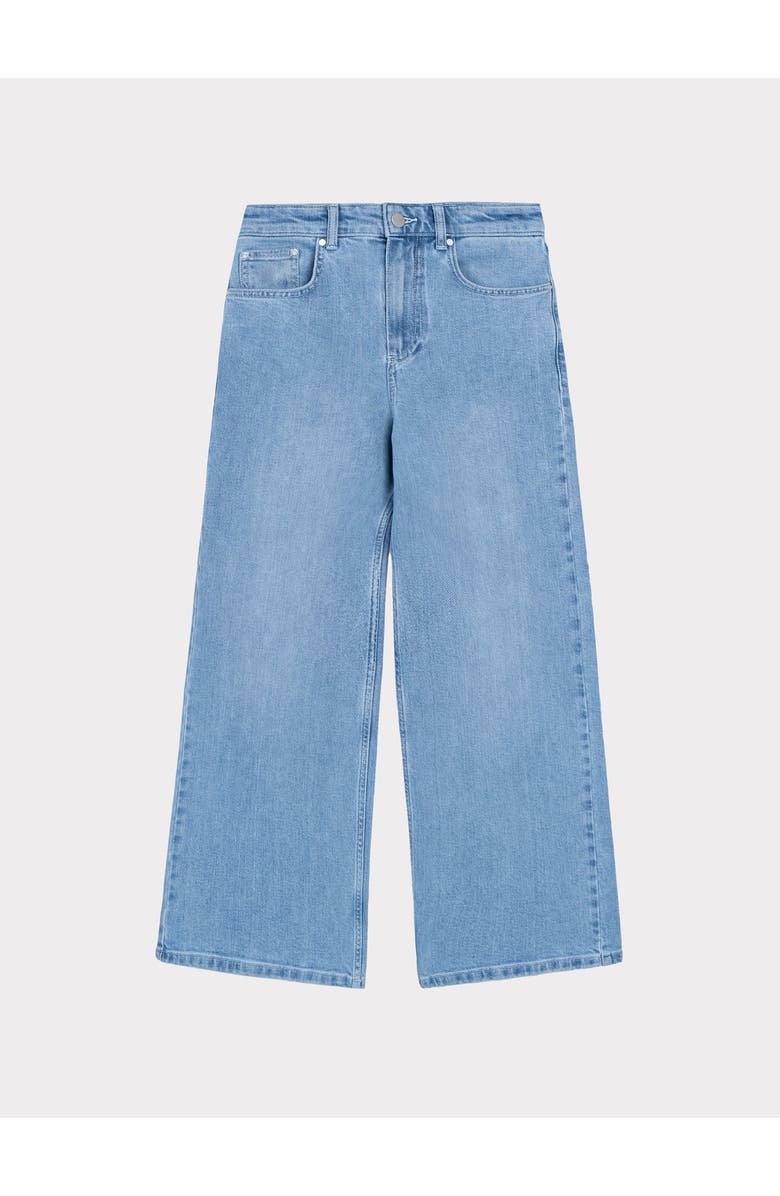 Kettlewell Darla Wide Leg High Waisted Jeans, Alternate, color, Light Denim