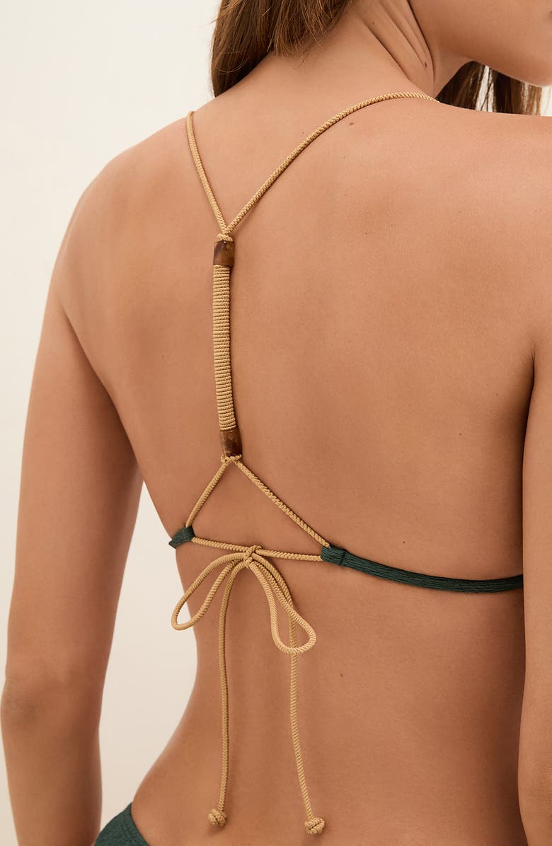 ViX Paula Hermanny Firenze April Crinkle Racerback Bikini Top, Alternate, color, Green