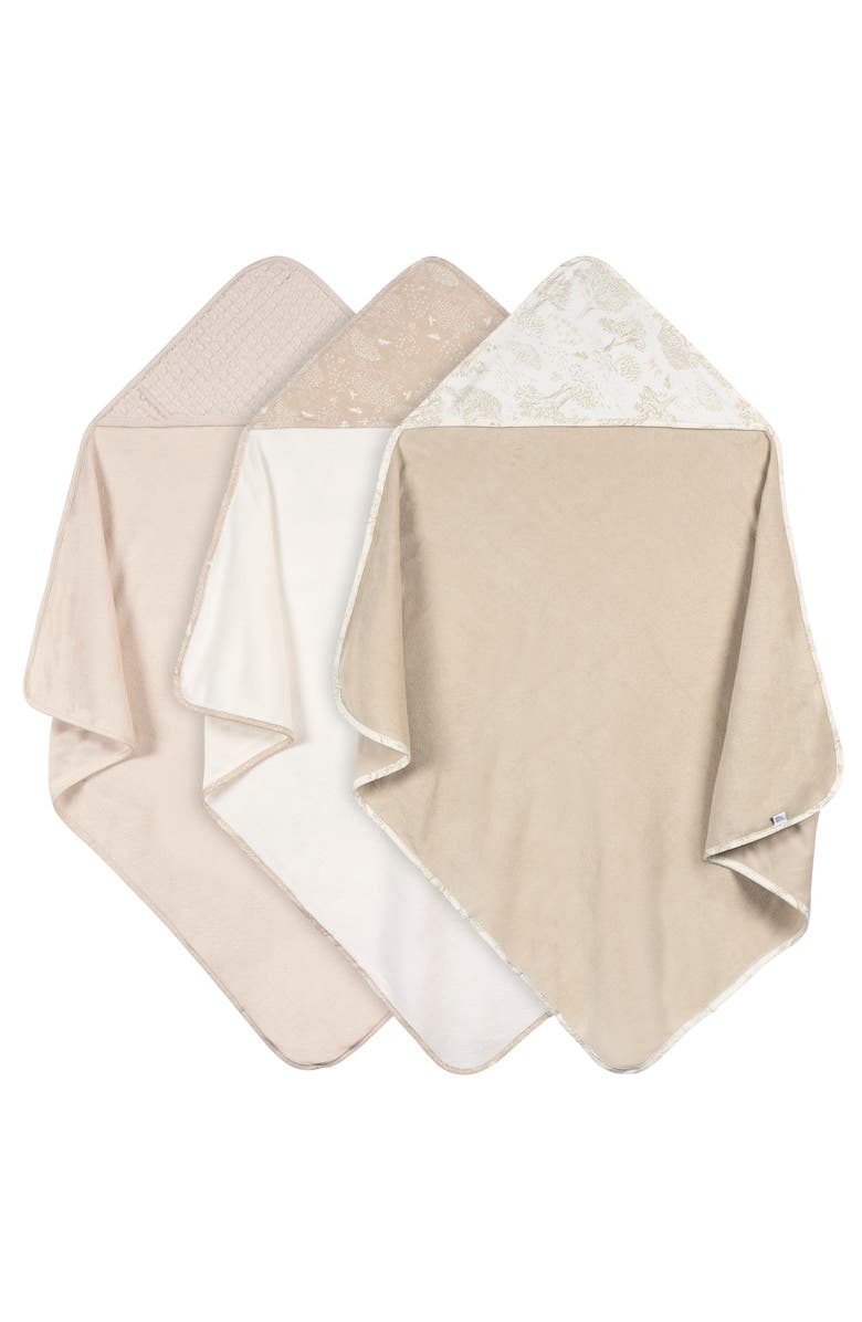 Just Born Hooded Towels Set, One Size, Main, color, Nature Tan