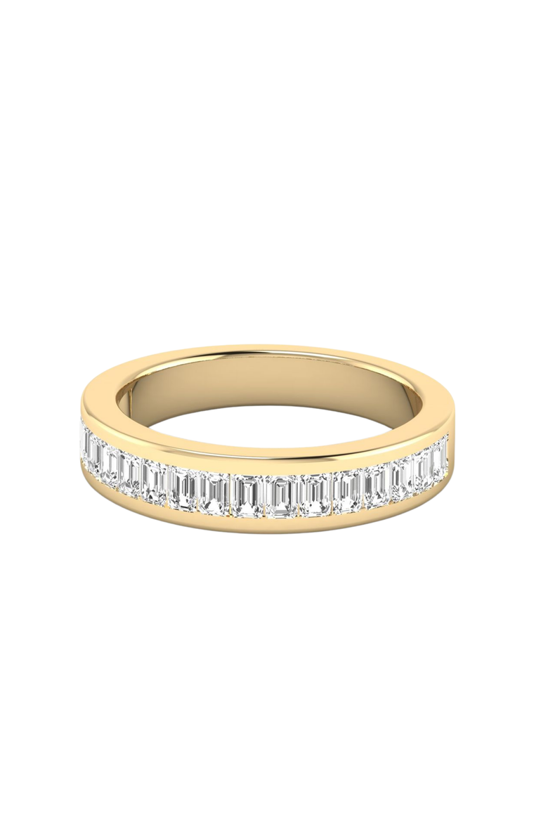 Emerald Channel Lab Diamond Band in 14K, Main, color, Yellow Gold