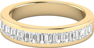 Everlee Emerald Channel Lab Diamond Band in 14K