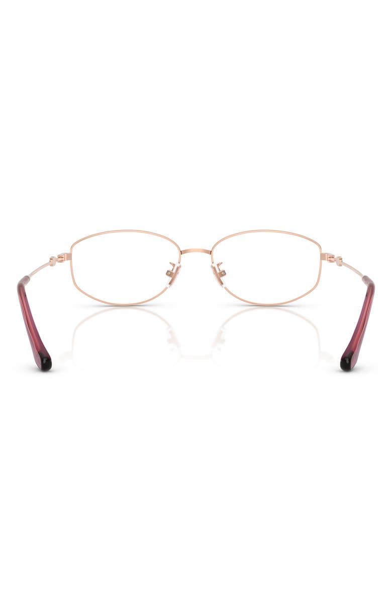 COACH 52mm Pillow Optical Glasses, Alternate, color, Shiny Blush Gold / Demo Lens