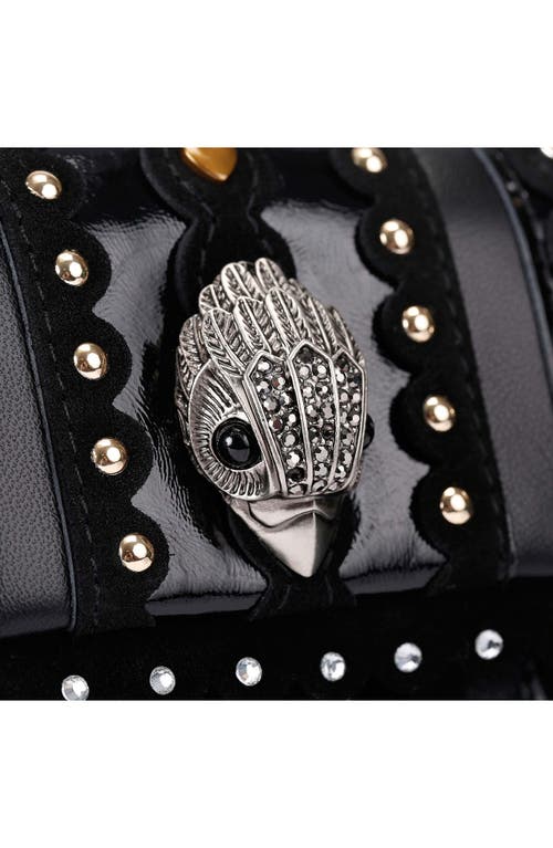 KURT GEIGER KURT GEIGER LONDON MEDIUM KENSINGTON STUDS CONVERTIBLE LEATHER SHOULDER BAG
