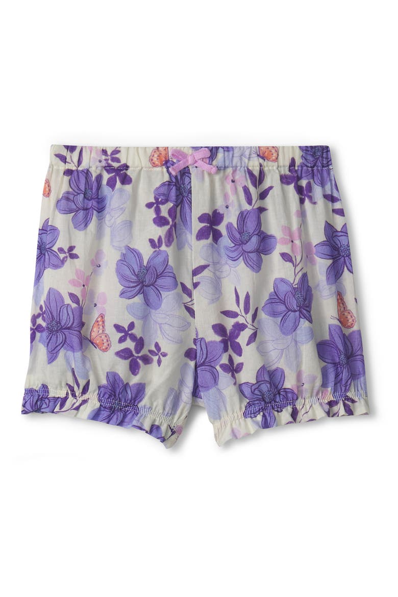 Painted Magnolias Pintuck Top & Bubble Shorts Set, Alternate, color, CAMI LACE