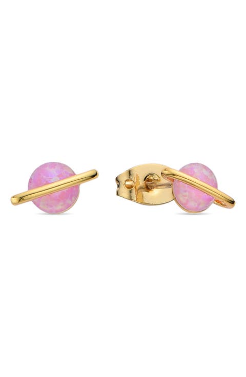 Saturn Opal Stud Earrings