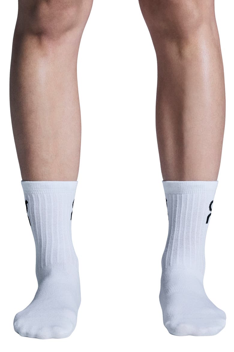 3-Pack Logo Crew Socks, Alternate, color, WHITE