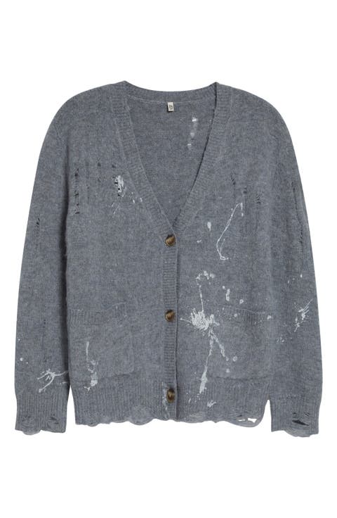 Distressed Wool & Cashmere Boy Cardigan