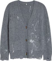 R13 Distressed Wool & Cashmere Boy Cardigan