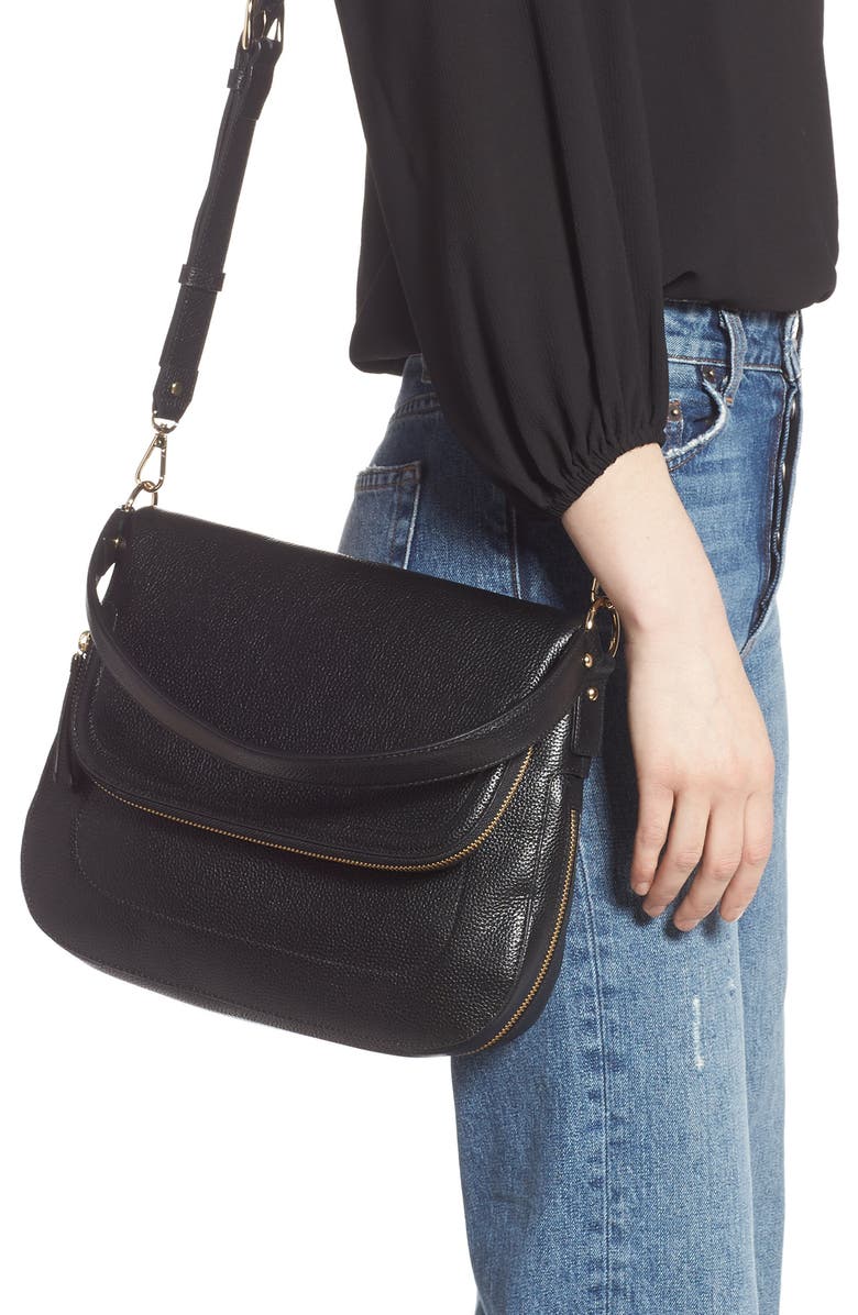 Nordstrom Bella Leather Crossbody Bag, Alternate, color,