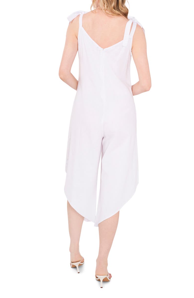 Vince Camuto Tie Strap Asymmetric Crop Jumpsuit, Alternate, color, 