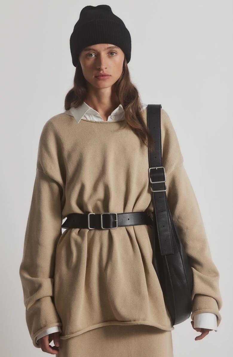 Janessa Leoné Bowe Leather Belt, Alternate, color,