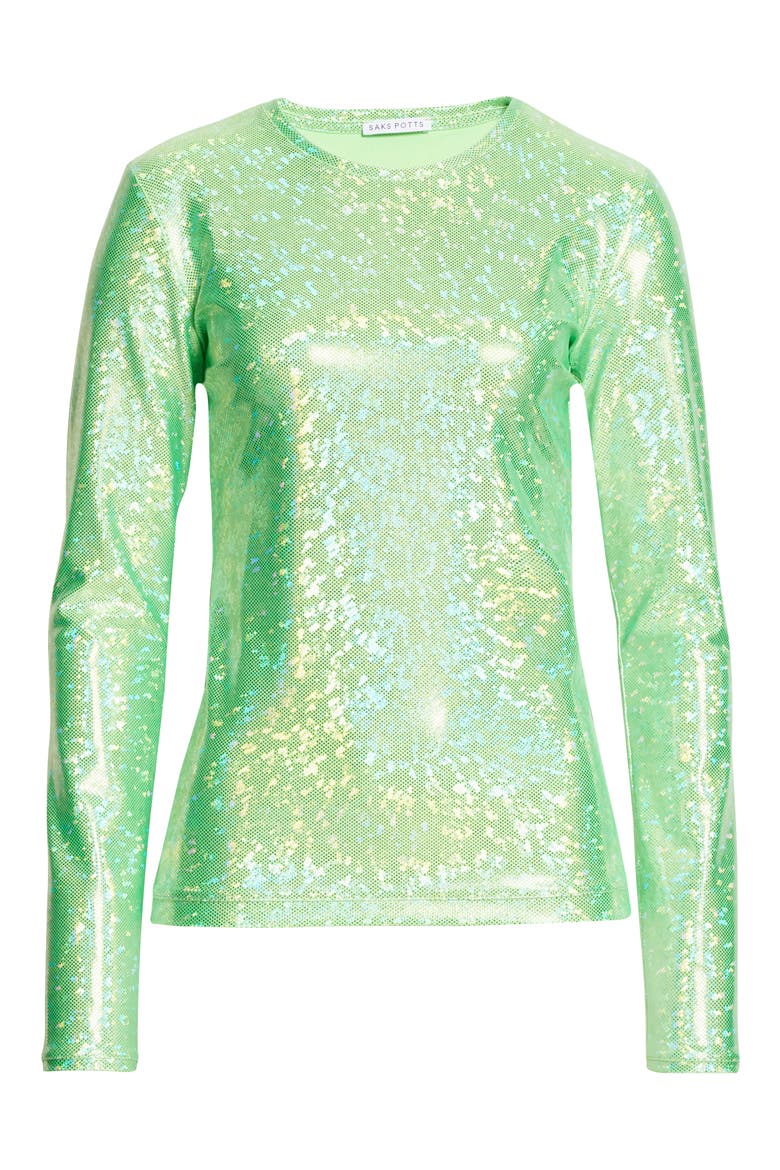 Saya Shimmer Top, Alternate, color, GREEN SHIMMER