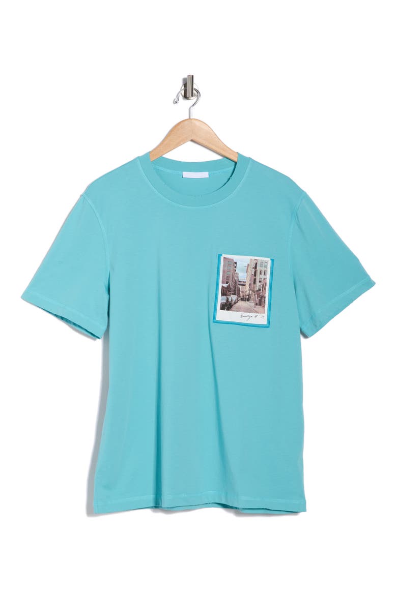 Postcard Cotton Graphic T-Shirt, Alternate, color, TEAL
