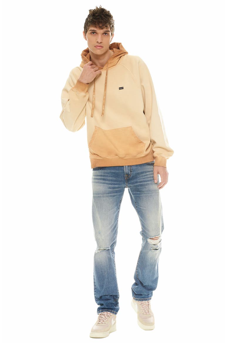 Distressed Two-Tone Hoodie, Alternate, color, VINTAGE RUST
