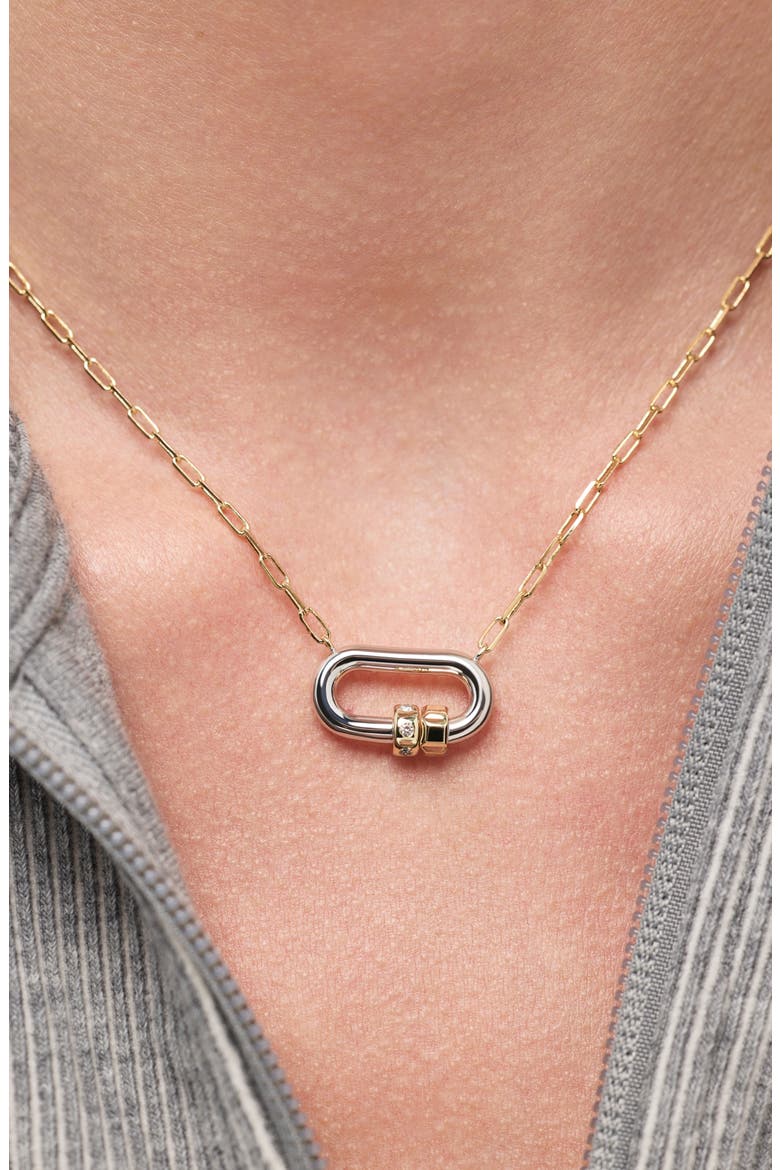 Cyrus Pendant Necklace, Alternate, color, GOLD / SILVER