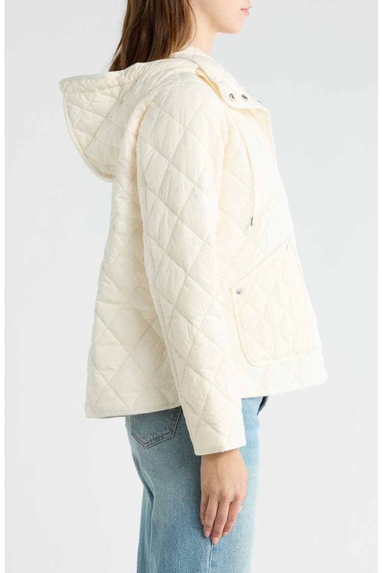 Diamond Quilted Jacket with Removable Hood, Alternate, color, VANILA ICE