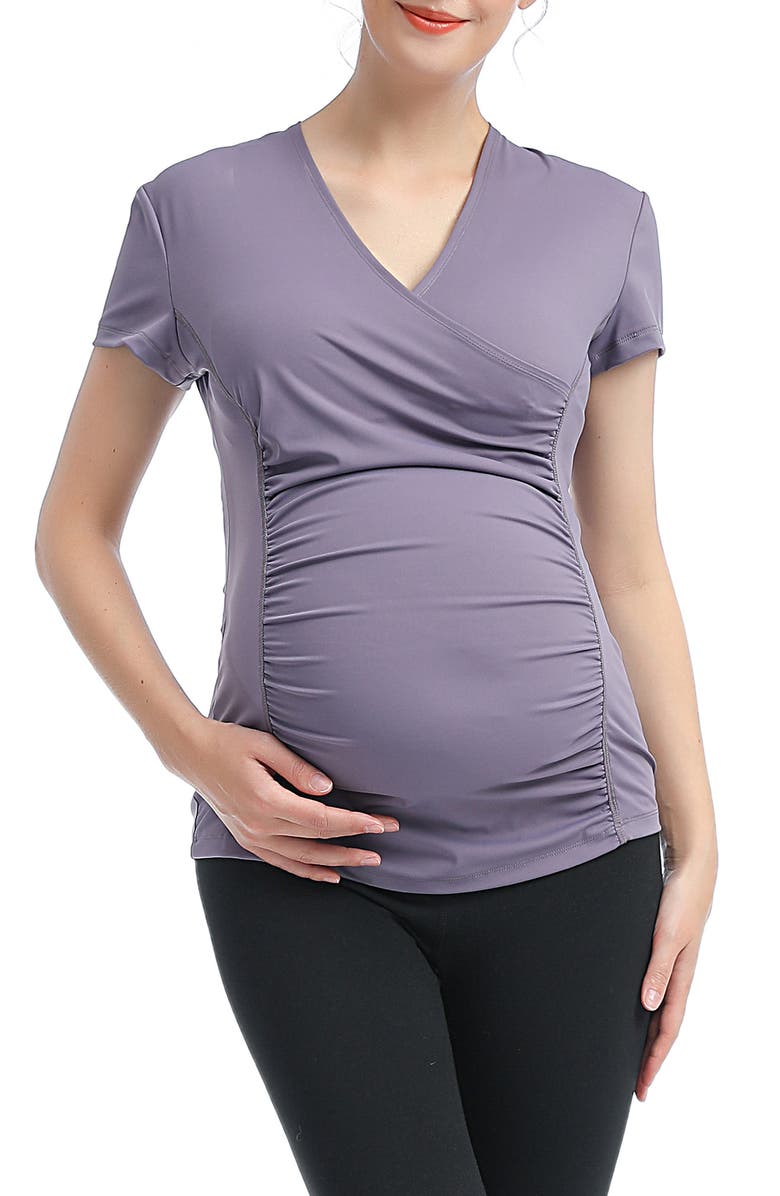 Kimi and Kai Essential Maternity/Nursing Top, Main, color, Lavender