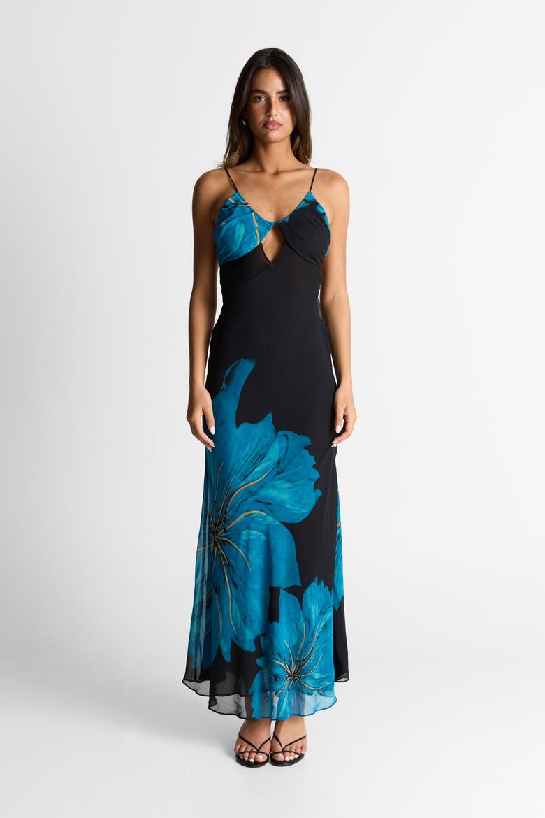 Raya Maxi Dress, Alternate, color, Turquoise