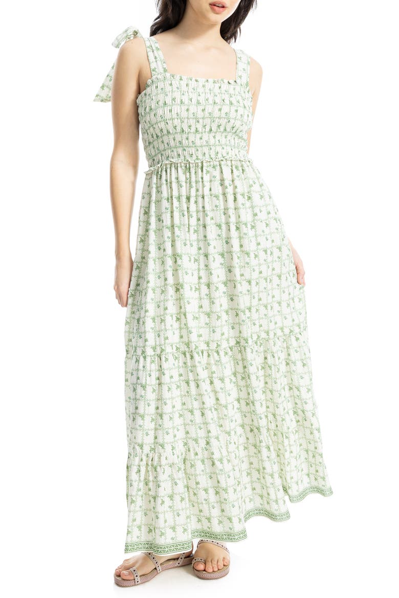Tie Strap Smocked Tiered Sundress video