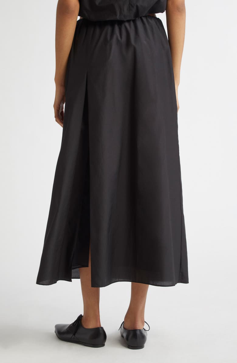 LOULOU DE SAISON Carmen Cotton & Silk Voile Maxi Skirt, Alternate, color, Black
