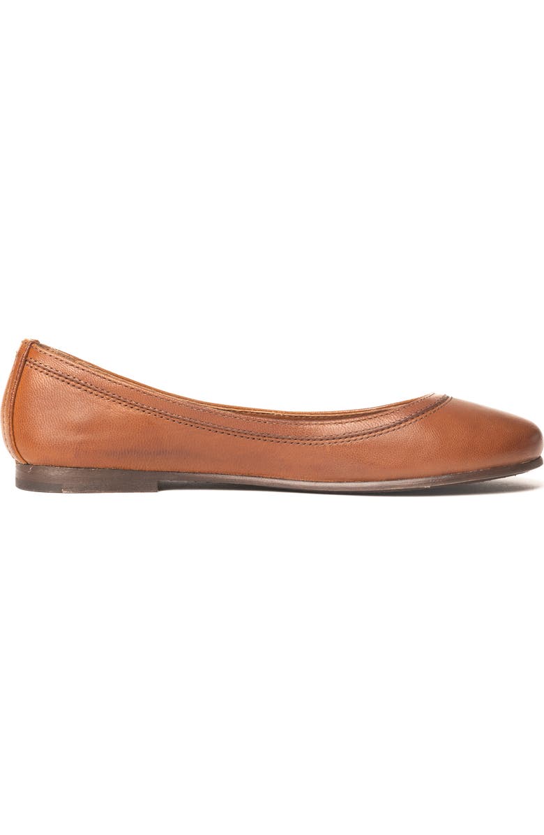 Frye Carson Ballet Flat, Alternate, color, Cognac
