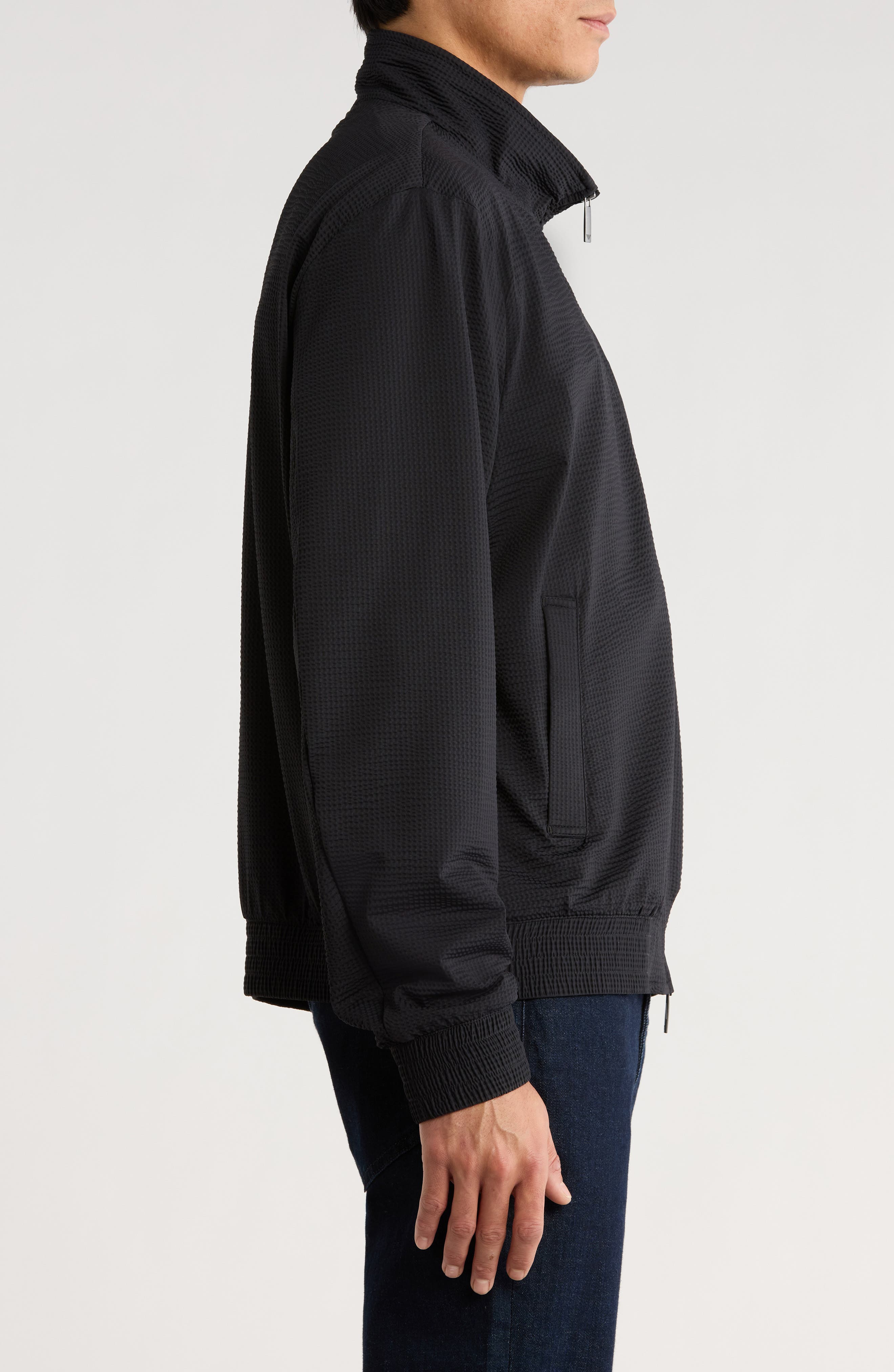Мужские Emporio Armani Seersucker Bomber Jacket — фото 3
