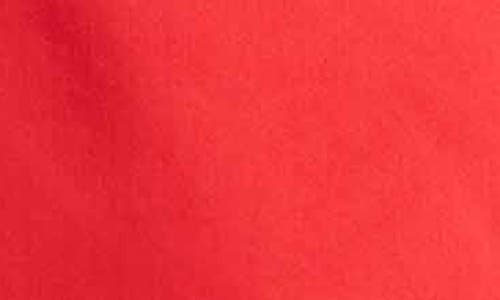 Shop Foxcroft Violet Square Neck Cotton Blend Top In Scarlet Red