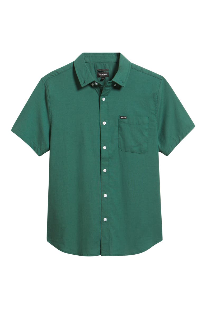 Sanford Short Sleeve Oxford Button-Down Shirt, Alternate, color, PRIMAL GREEN