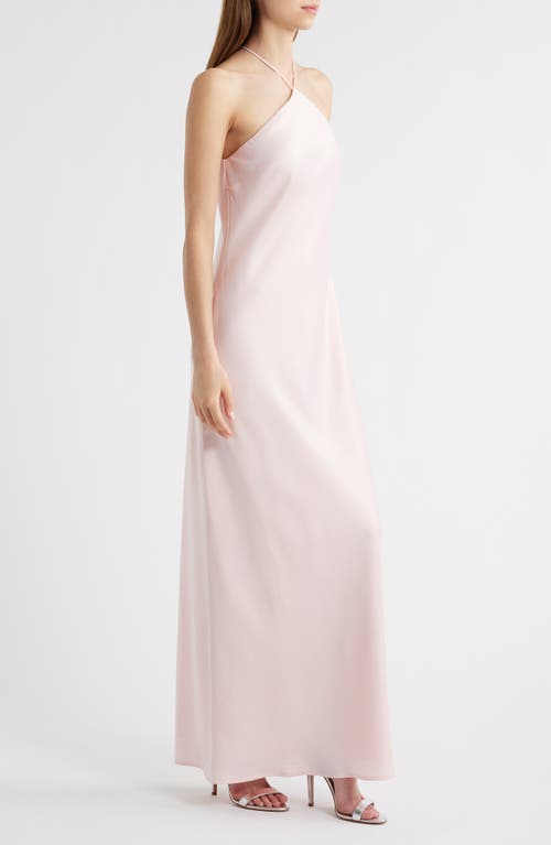 Wayf Araceli Halter Strap Satin Slipdress