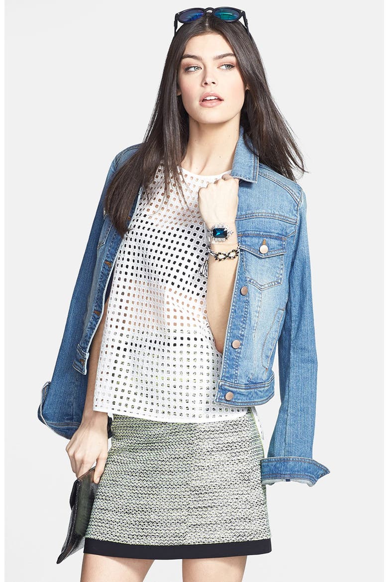 Hinge® Denim Jacket, Main, color, MEDIUM WASH