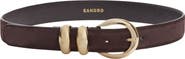 SANDRO Suede leather belt