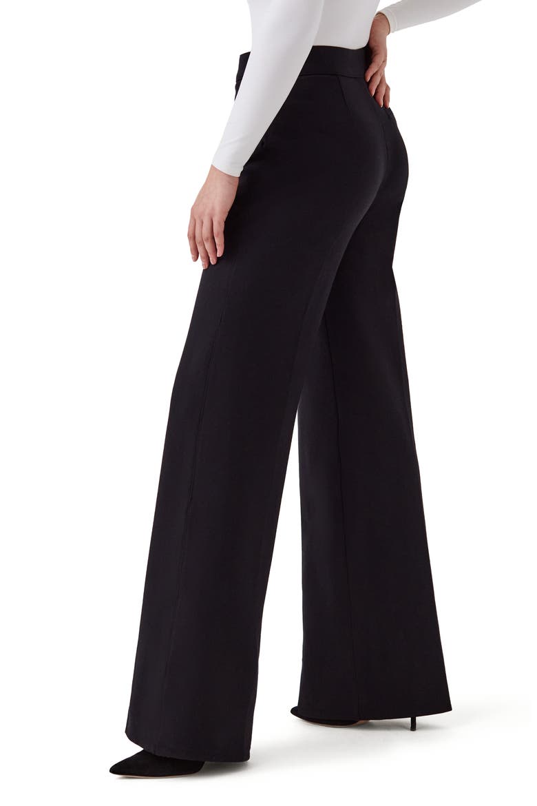 SPANXsupersmooth™ PerfectFit Ponte Wide Leg Pants, Alternate, color, CLASSIC BLACK