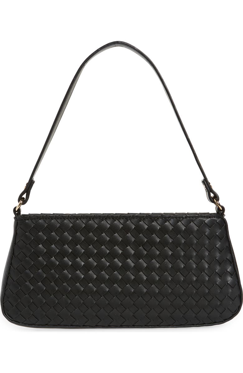 Mali + Lili Woven Vegan Leather Baguette Shoulder Bag, Alternate, color,