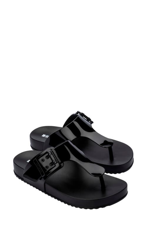 Melissa Cozy Platform Flip Flop In Black