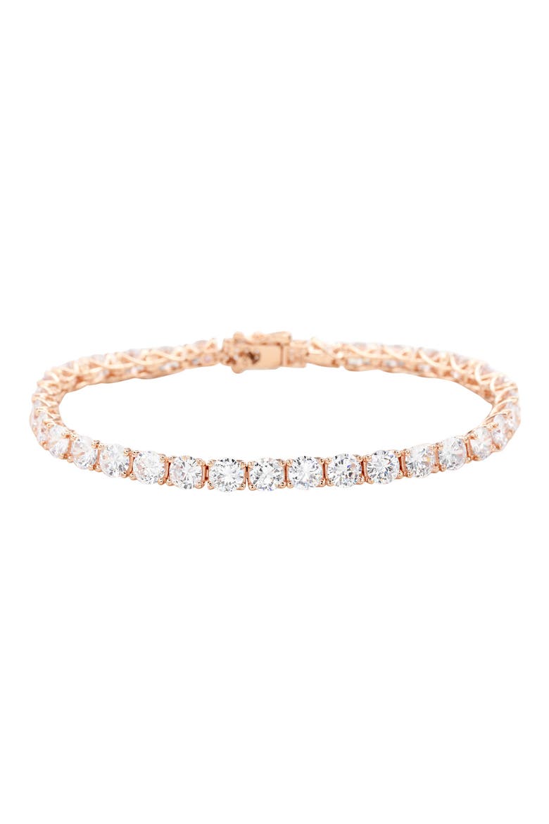 CZ Tennis Bracelet, Main, color, ROSE