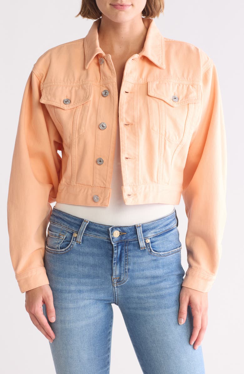7 For All Mankind Cropped Trucker Jacket, Main, color,