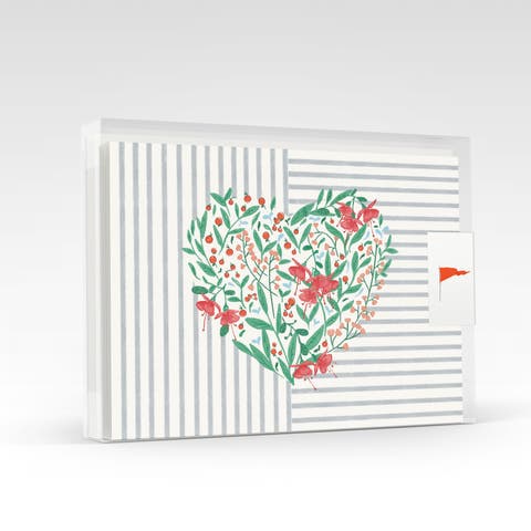 Floral Heart Greeting Card Pack Set (8 ct.)