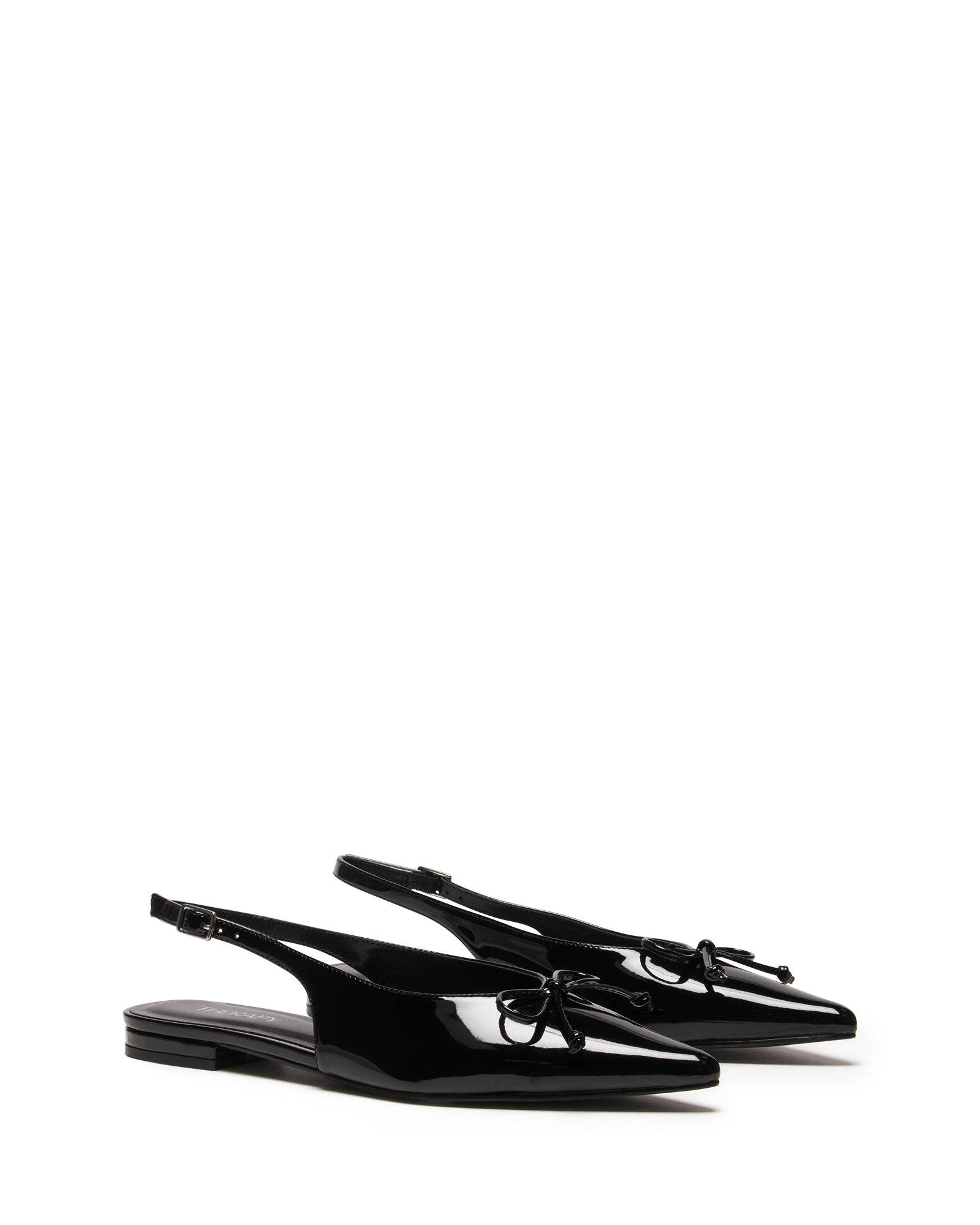 Therapy Australia Lavin Slingback Ballet Flat, Main, color, Black Patent Pu