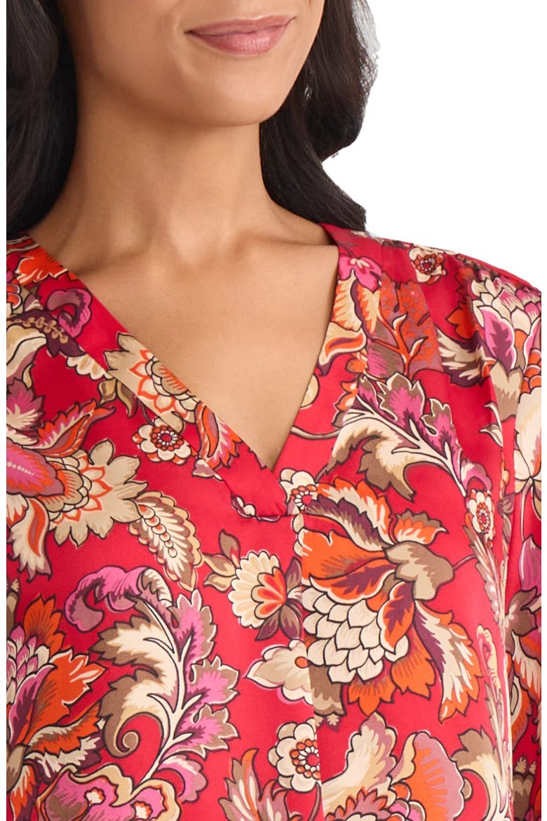 Floral Top, Alternate, color, DEEP ROUGE MULTI
