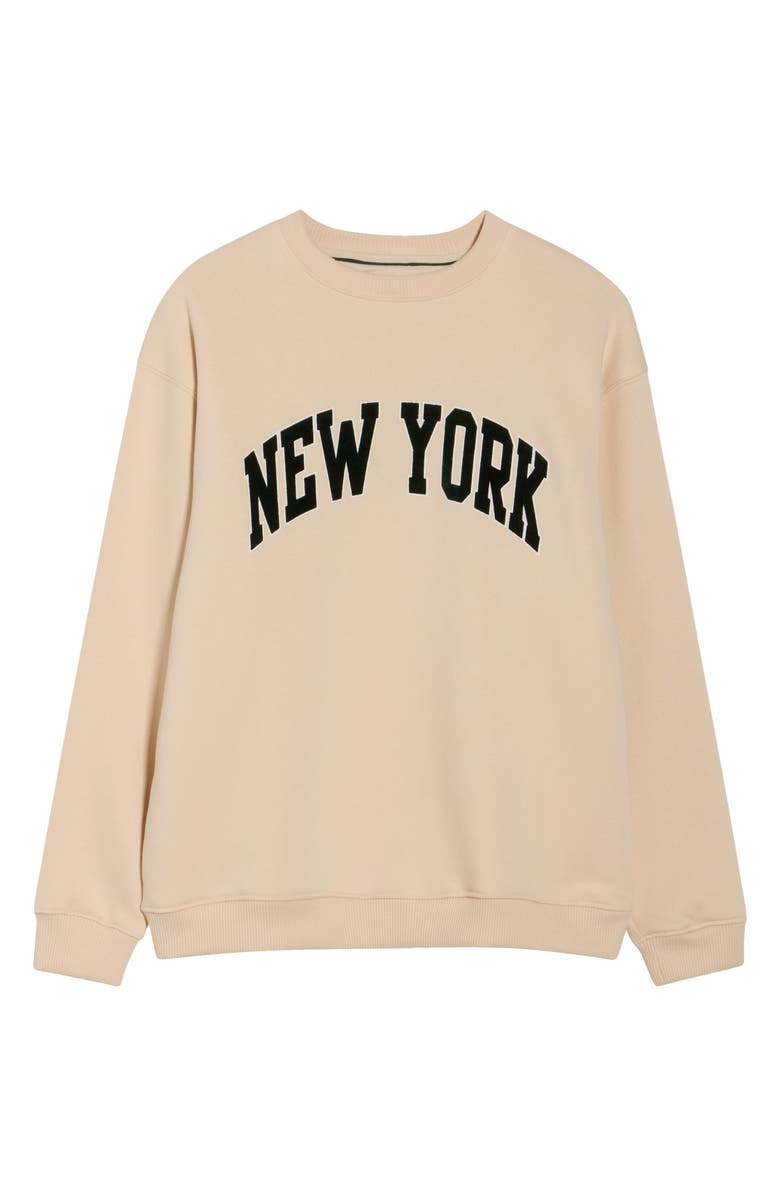 Cactus Man New York Fleece Graphic Sweatshirt, Alternate, color, Beige/ Black
