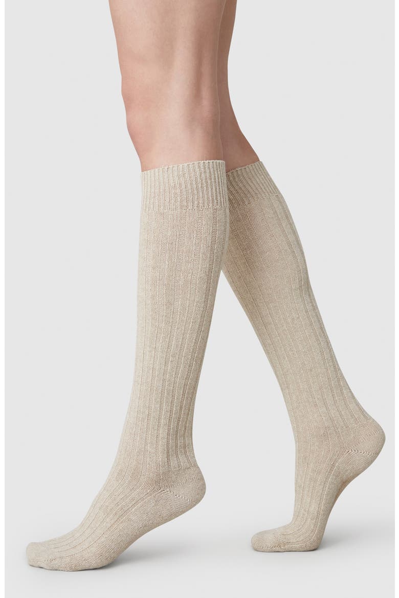 Bodil Chunky Knee High Socks, Main, color, OAT