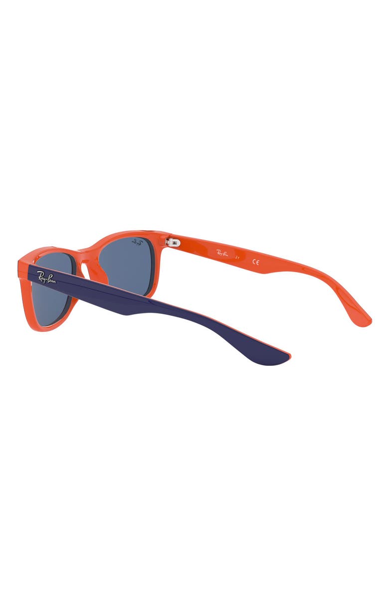 Ray-Ban Junior 47mm Wayfarer Sunglasses, Alternate, color, Blue/ Orange/ Blue