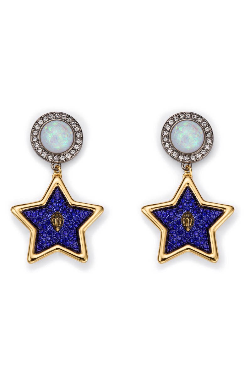 Kurt Geiger London Star Drop Earrings, Main, color, Gold/ Blue