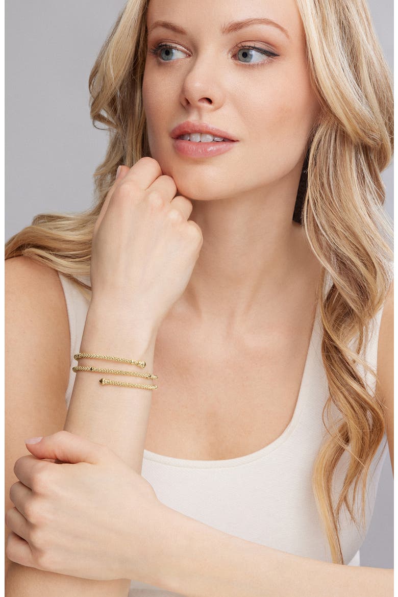 Caviar 18K Gold Coil Bracelet, Alternate, color, GOLD